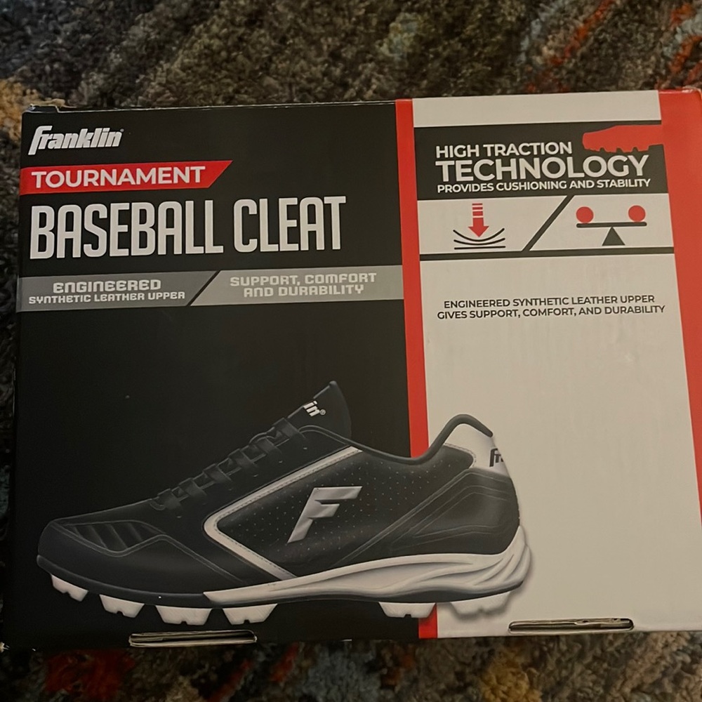 Black baseball cleat Franklin